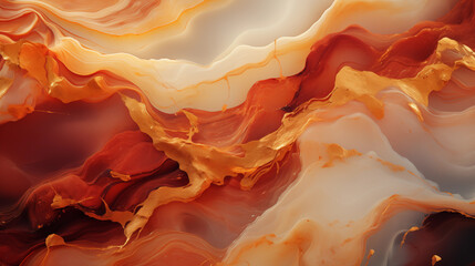 Wavy abstract beautiful background in red and orange color scheme. - obrazy, fototapety, plakaty