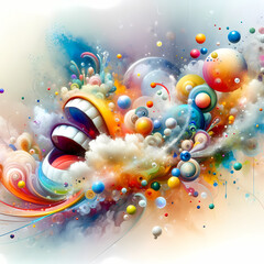 abstract background: Laugh