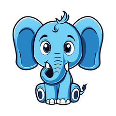 Elephant graphic vector EPS