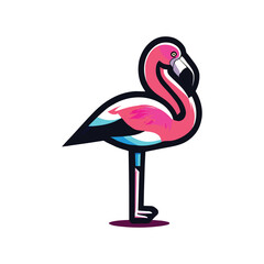 Flamingo graphic vector EPS
