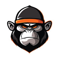 Gorilla graphic vector EPS