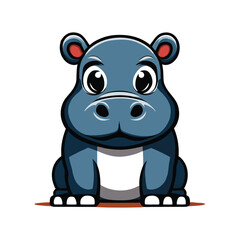 Naklejka premium Hippo graphic vector EPS