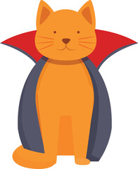 Vampire cat costume icon cartoon vector. Animal cute card. Funny kitten