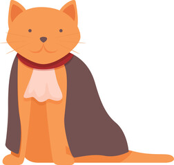 Cat vampire costume icon cartoon vector. Halloween party. Cute animal