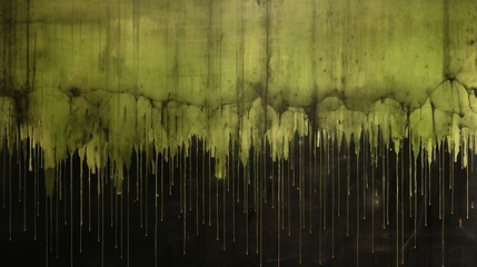 Dark mossy green and espresso watercolor drips