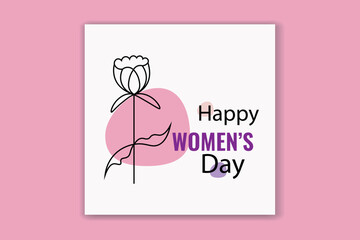 women's day banner design social media post