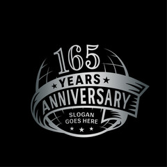 165 years anniversary design template. 165th logo. Vector and illustration.