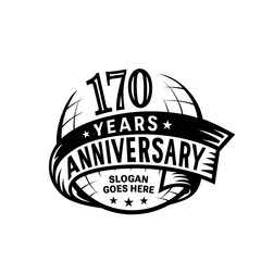 170 years anniversary design template. 170th logo. Vector and illustration.