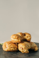 croissant on a table