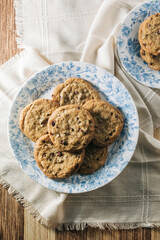 chocolate chip cookies on a plate