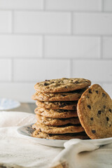 stack of cookies on a plate
