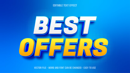 Best offer theme editable text effect