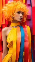 Obraz premium Fashionable Summer Look: Bright Portrait of a Young Girl