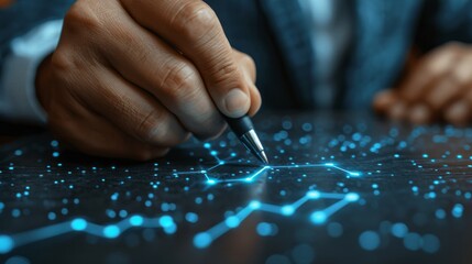 Businessman check electronic documents on digital documents and checklist approve, Online evaluation of business on virtual interface, Communication technology concept ,generative ai