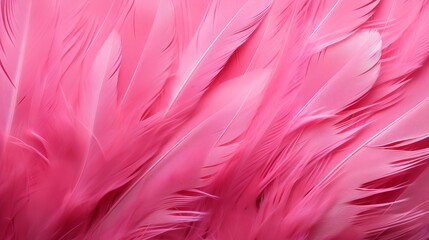 Close up of trendy pink feather texture   abstract macro fluffy feather background