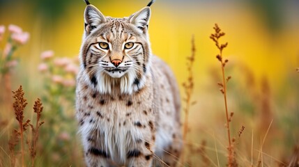 Fototapeta premium Close up portrait of a bobcat captured in stunning wildlife photography