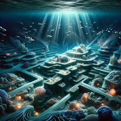 energy of underwater fractal realms