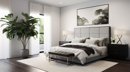 edroom mockup interior design template ideas creative house beautiful background bedroom with minimal design decorative element elevation in daylight home ideas
