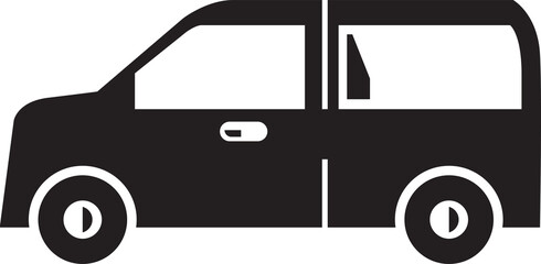 Minivan Glyph Icon
