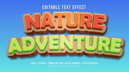 nature adventure editable text effect