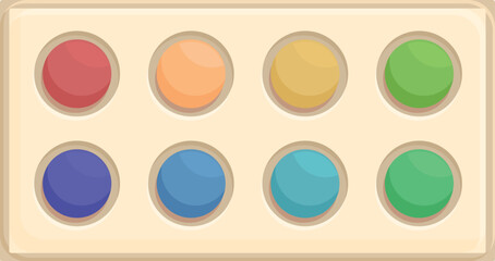 Colorful palette icon cartoon vector. Clay ceramic. Potters area crafting