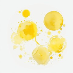 Yellow Watercolor Circles background