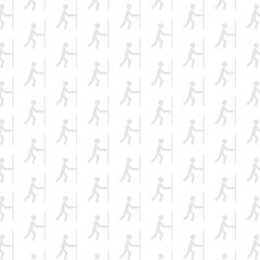 Close the door pattern seamless isolated on white background