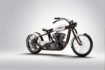 Naklejka premium black bicycle isolated on white background