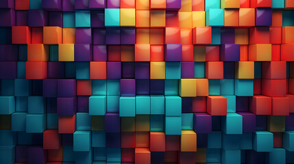 Colorful cubes wallpapers that are high definition and high definition,,
a colorful rainbow blocks with blocks in the background Free Photo