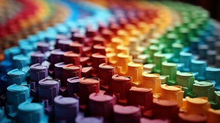 Obraz premium Professional Audio Mix: Closeup of Colorful Studio Equipment for Sound Control