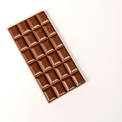 chocolate bar on white