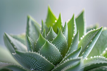 The intricate details and aesthetic beauty of an Aloe Vera plant