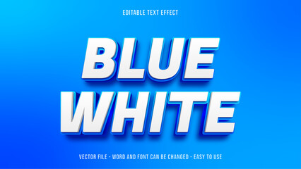 Blue editable text effect template