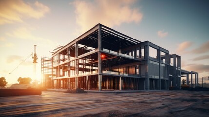 majestic construction of an innovative building