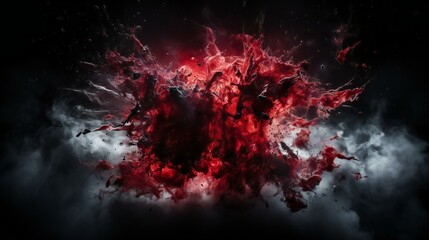 Explosive Abstract: Dynamic Smoke and Paint Collide in a Vivid and Powerful Composition