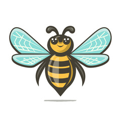 Fototapeta premium flat vector logo of a bee