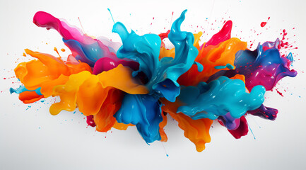 HD abstract background of Colorful fluid smoke effect desktop wallpaper, colorful splash abstract art image