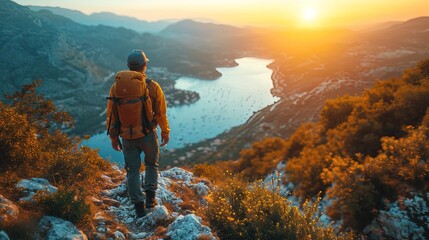 hiker reaching the top and achieving Personal Milestones 