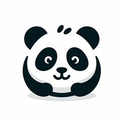Obraz premium Logo illustration of a Panda on white background