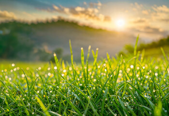 Fototapeta premium grass and sun