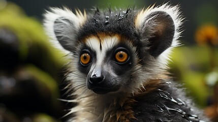 close up of a lemur.