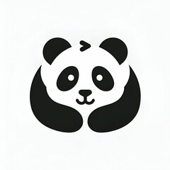 Fototapeta premium Logo illustration of a Panda on white background