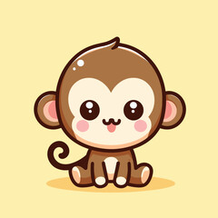 baby monkey vector