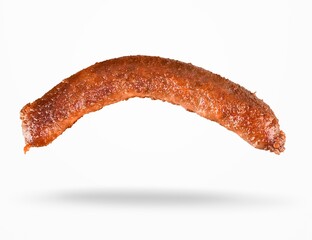 Fried grilled tasty hot sausage food
