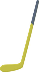 Green sport stick icon cartoon vector. White action. Sport score goalie