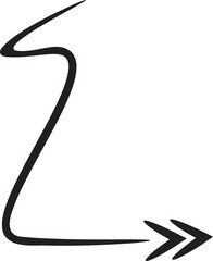 Curved and Doodle Arrow