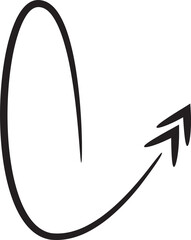 Curved and Doodle Arrow