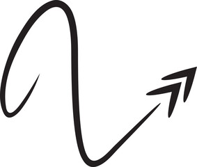 Curved and Doodle Arrow