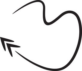 Curved and Doodle Arrow