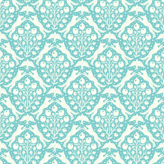 Hand drawn woodland animals seamless pattern Decorative cute dog wolf bird berries seamless pattern